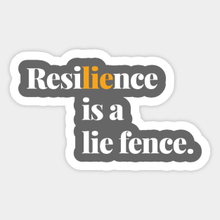 Clever Resilience: A Minimalistic Typography Design Sticker